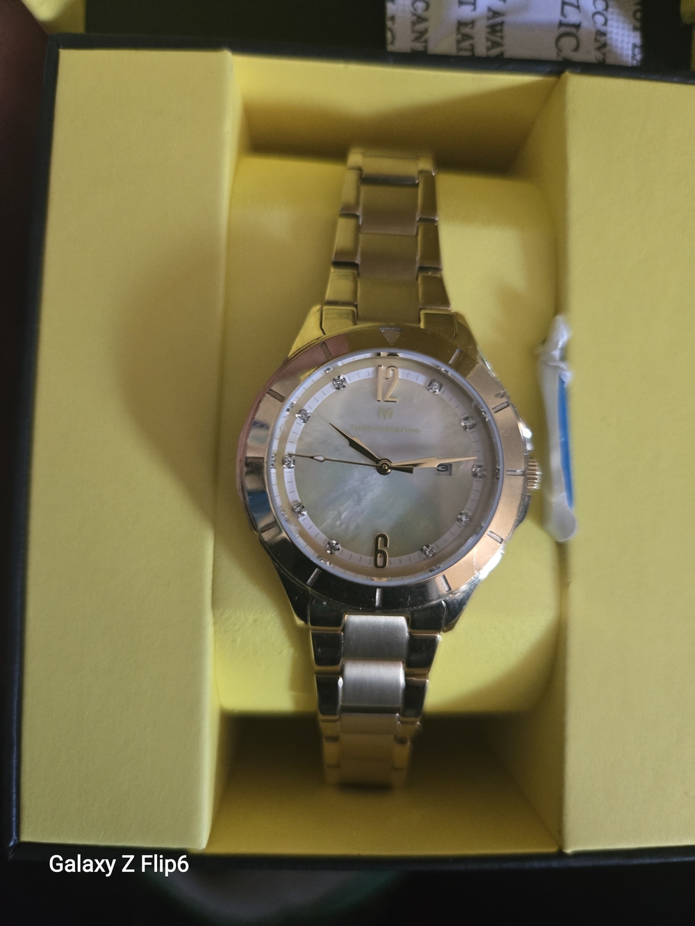 Technomarine Gold Tone Women's Watch with Mother of Pearl Dial
